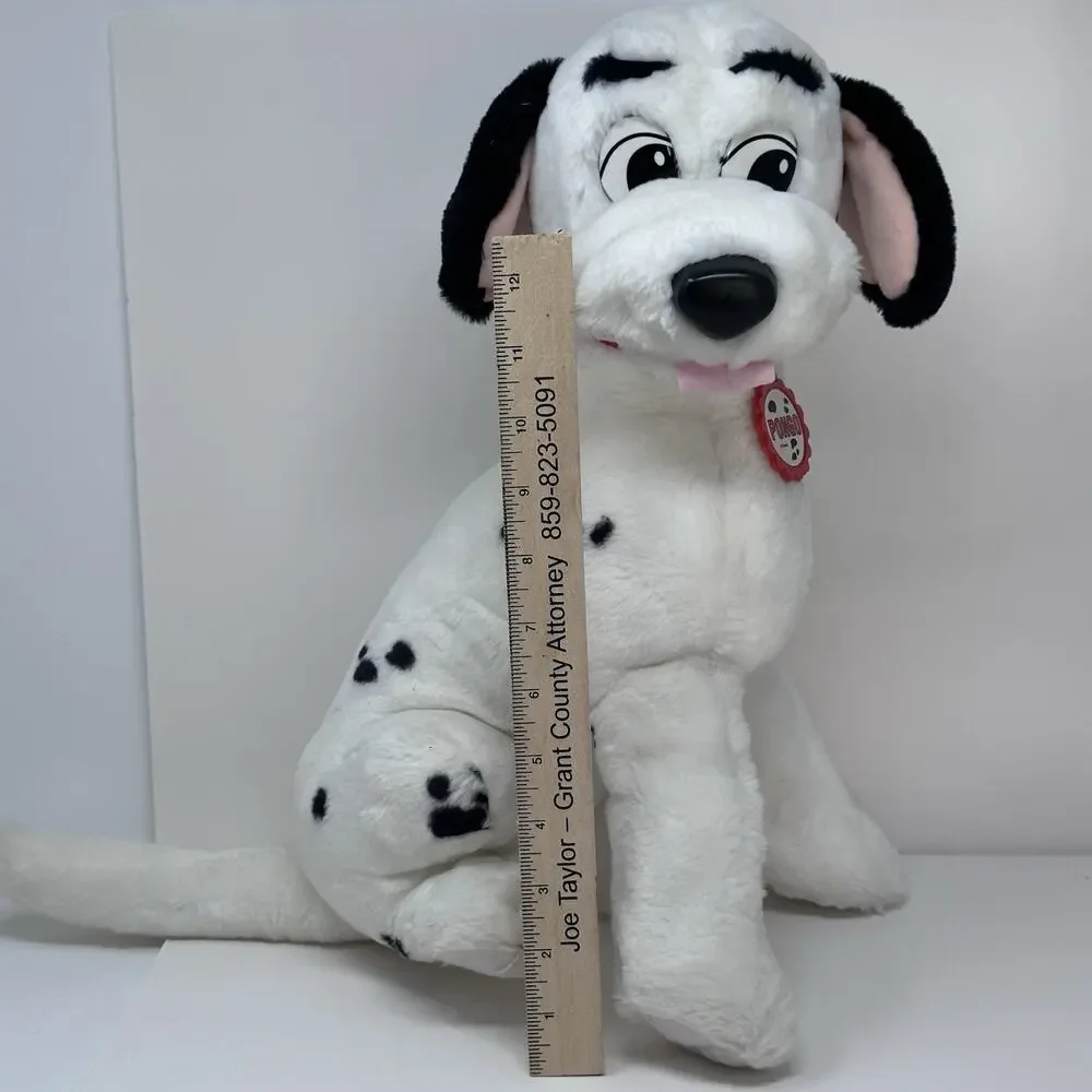 Vintage Disney 101 Dalmations 1991 Pongo w/ His Collar Plush Stuffed Toy Animal